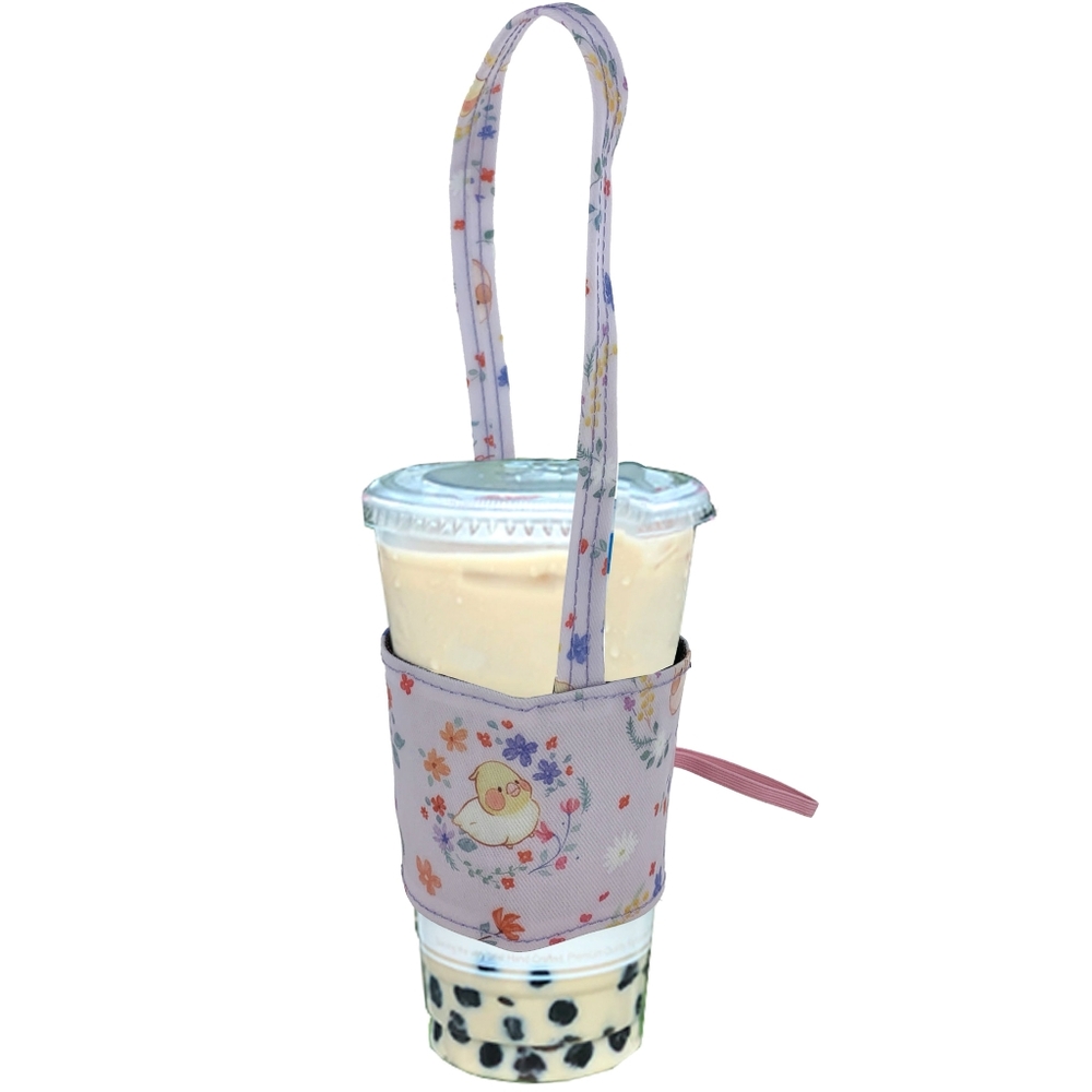 Waterproof Floral Bird Portable Drink Holder Carrier
